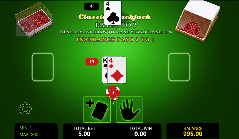 Блэкджек мобильной HTML5 версии 888 Casino
