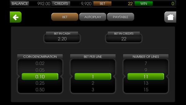 Опции игровых автоматов мобильной HTML5 версии BetSoft
